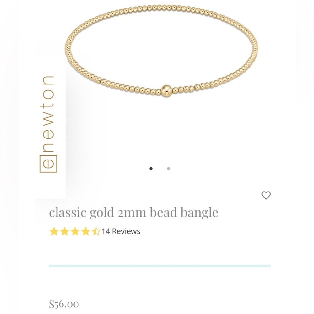 eNewton Classic Gold 2mm bead bangle